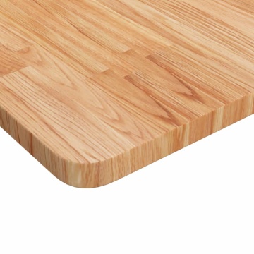 Blat masă pătrat maro deschis 60x60x2,5 cm lemn stejar tratat - Img 3