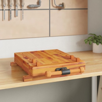 Blat pentru banc de lucru cu menghină, 52x44x9,5 cm lemn acacia - Img 1