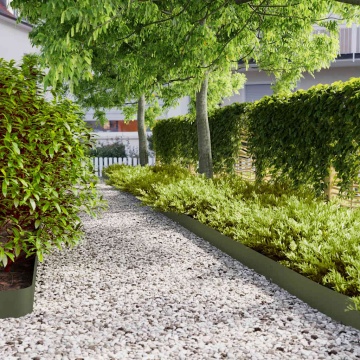 Borduri de gazon 10 buc Verde olive Oțel laminat la rece - Img 1