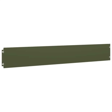 Borduri de gazon 10 buc Verde olive Oțel laminat la rece - Img 4
