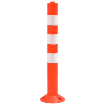 Bornă de control trafic cu lanţ, 10 buc., 75 cm, PE - Img 8