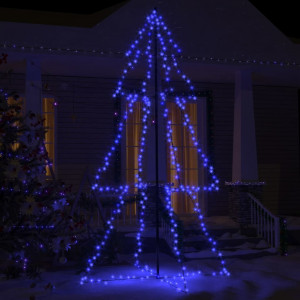 Brad Crăciun conic, 300 LED-uri, 120x220 cm, interior&exterior - Img 1