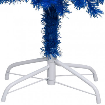 Brad Crăciun pre-iluminat cu set globuri, albastru, 240 cm, PVC - Img 4