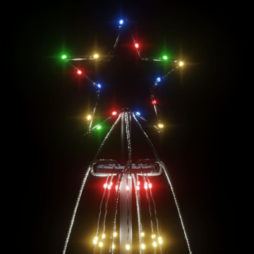 Brad de Crăciun conic, 1134 LED-uri, multicolor, 230x800 cm - Img 4
