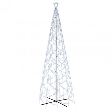 Brad de Crăciun conic, 1400 LED-uri, alb rece, 160x500 cm - Img 2