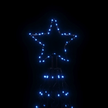 Brad de Crăciun conic, 1400 LED-uri, albastru, 160x500 cm - Img 8