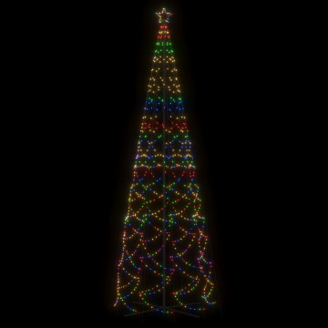 Brad de Crăciun conic, 1400 LED-uri, multicolor, 160x500 cm - Img 4