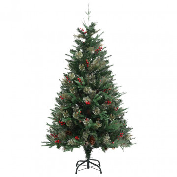 Brad de Crăciun cu conuri de pin, verde, 150 cm, PVC&PE - Img 2