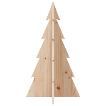 Brad de Crăciun din lemn decorativ, 80 cm, lemn de pin masiv - Img 3