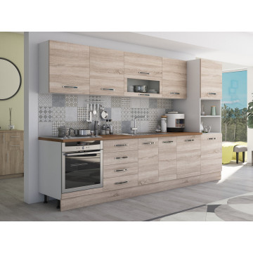 Bucatarie Alfa 320, sonoma, blat termic nuc, corp pentru cuptor incorporabil - Img 6