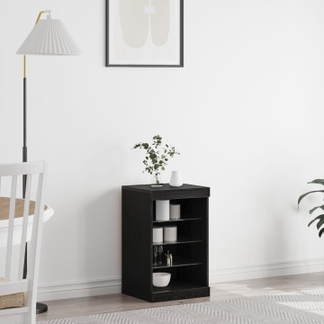 Bufet cu lumini LED Stejar Negru 41x37x67 cm - Img 1