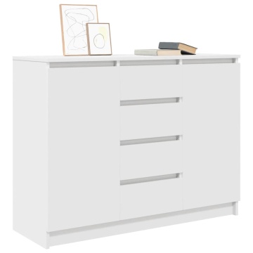 Bufet cu sertare Alb 100,5x35x76 cm Lemn prelucrat - Img 4