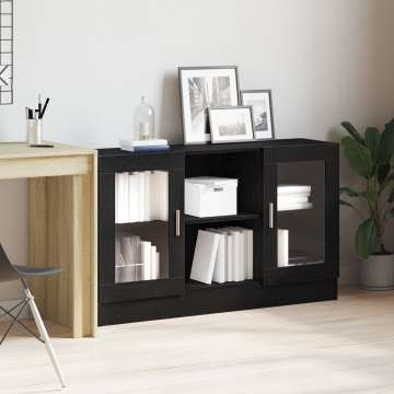 bufet negru 120x30,5x70 cm din lemn - Img 1