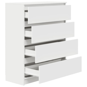Bufetă albă 80x35x99 cm lemn prelucrat - Img 8