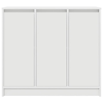 Bufetă albă 85x34x76 cm din lemn prelucrat - Img 5