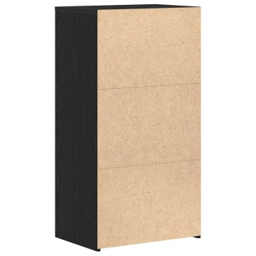 Bufetă cu 6 sertare Stejar negru 50x34x96 cm Lemn prelucrat - Img 7