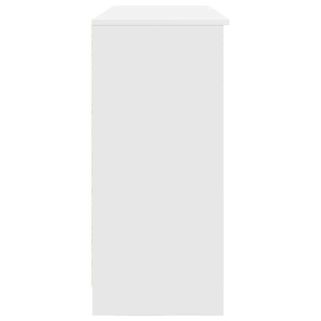 Bufetă cu sertar alb 101x35x76 cm din lemn prelucrat - Img 6