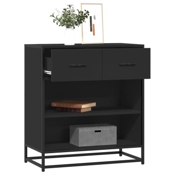 Bufetă neagră 68x35x76 cm lemn prelucrat - Img 1