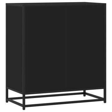 Bufetă neagră 68x35x76 cm lemn prelucrat - Img 5