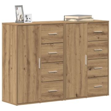Bufete 2 buc Artisan Stejar 60x31x84 cm Lemn Prelucrat - Img 3
