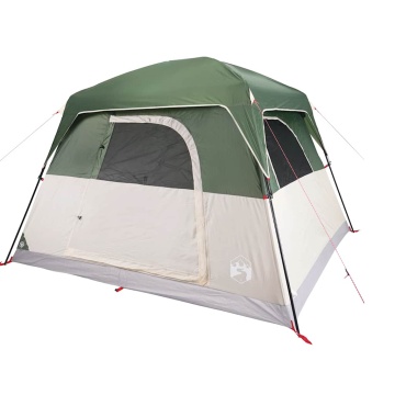 Cabină cort de camping, 4 persoane, verde, impermeabil - Img 4