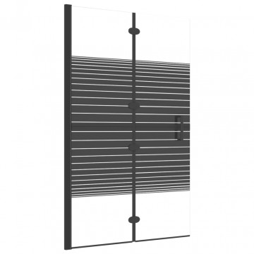 Cabină de duș pliabilă, negru, 80x140 cm, ESG - Img 2