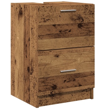 Cabinet pentru chiuvetă Lemn Vechi 40x37x59 cm Lemn Ingineresc - Img 2