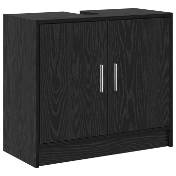 Cabinet pentru chiuvetă Stejar negru 63x29x55 cm Lemn prelucrat - Img 2