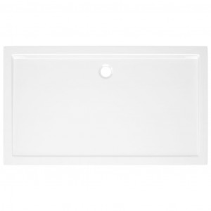 Cădiță de duș dreptunghiulară din ABS, alb, 70x120 cm - Img 7