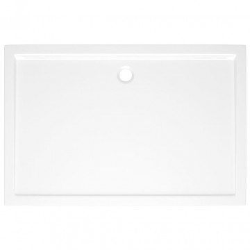Cădiță de duș dreptunghiulară din ABS, alb, 80x120 cm - Img 4