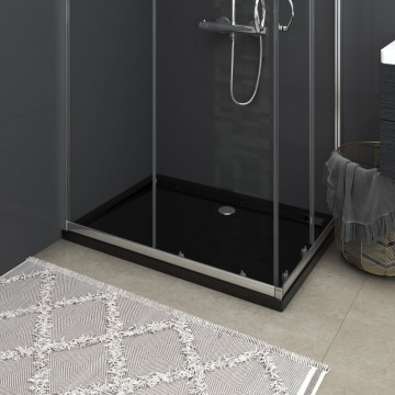 Cădiță de duș dreptunghiulară din ABS, negru, 70x100 cm - Img 1