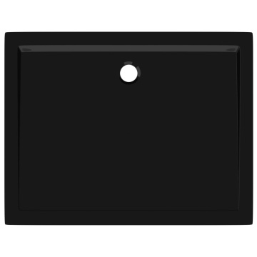 Cădiță de duș dreptunghiulară din ABS, negru, 80x100 cm - Img 7