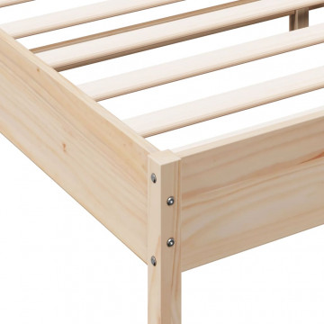 Cadru de pat, 150x200 cm, lemn masiv de pin - Img 6