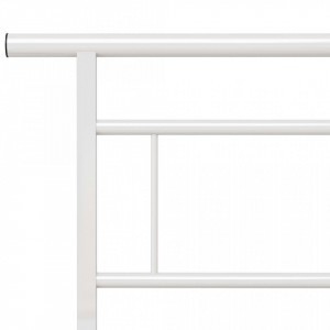 Cadru de pat, alb, 140 x 200 cm, metal - Img 6