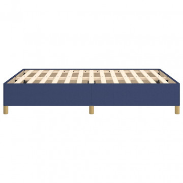 Cadru de pat, albastru, 140x190 cm, material textil - Img 5