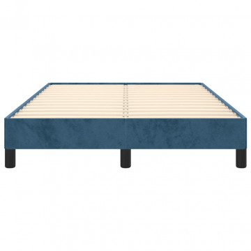 Cadru de pat, albastru închis, 120x190 cm, material textil - Img 8