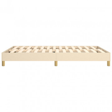 Cadru de pat box spring, crem, 140x200 cm, textil - Img 5