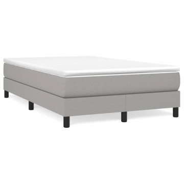 Cadru de pat box spring, gri deschis, 120x200 cm, textil - Img 2