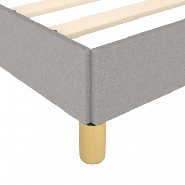 Cadru de pat box spring, gri deschis, 160x200 cm, textil - Img 6