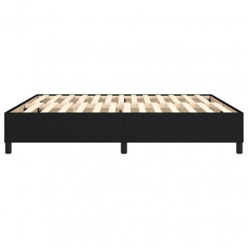 Cadru de pat box spring, negru, 160x200 cm, textil - Img 5