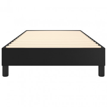 Cadru de pat box spring, negru, 90x190 cm, piele ecologică - Img 8