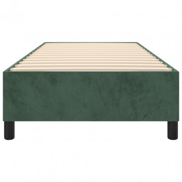 Cadru de pat box spring, verde închis, 90x190 cm, catifea - Img 8