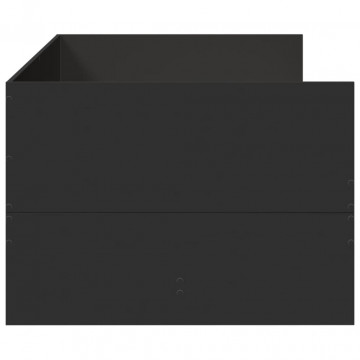 Cadru de pat cu sertare, negru, 100x200 cm, lemn prelucrat - Img 8