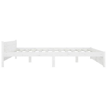 Cadru de pat cu sertare Super King, alb, 180x200 cm - Img 5