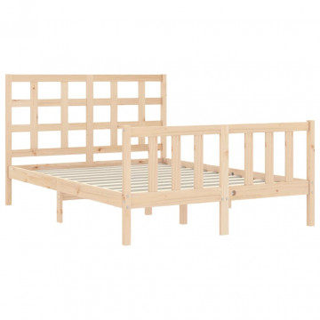 Cadru de pat cu tăblie, dublu, lemn masiv - Img 8