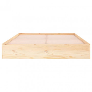 Cadru de pat dublu 4FT6, 135x190 cm, lemn masiv - Img 8
