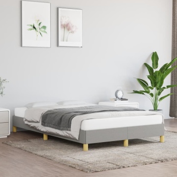 Cadru de pat fără saltea, gri deschis, 120x200 cm, textil - Img 1