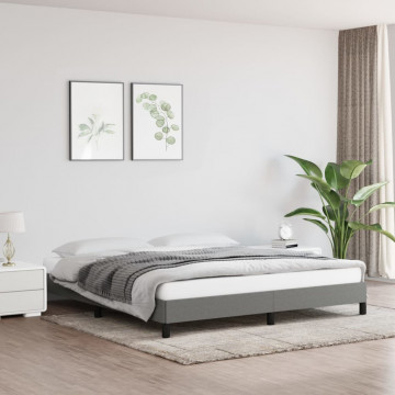 Cadru de pat, gri închis, 180 x 200 cm, material textil - Img 1