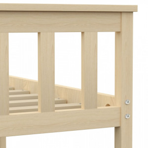 Cadru de pat, lemn deschis, 100 x 200 cm, lemn masiv de pin - Img 8