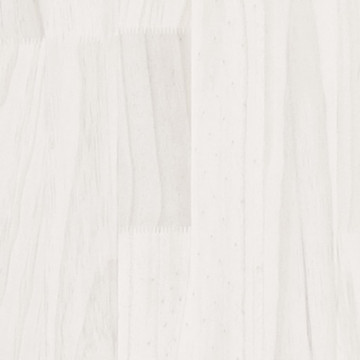Cadru de pat mic single, alb, 75x190 cm, lemn masiv de pin - Img 6